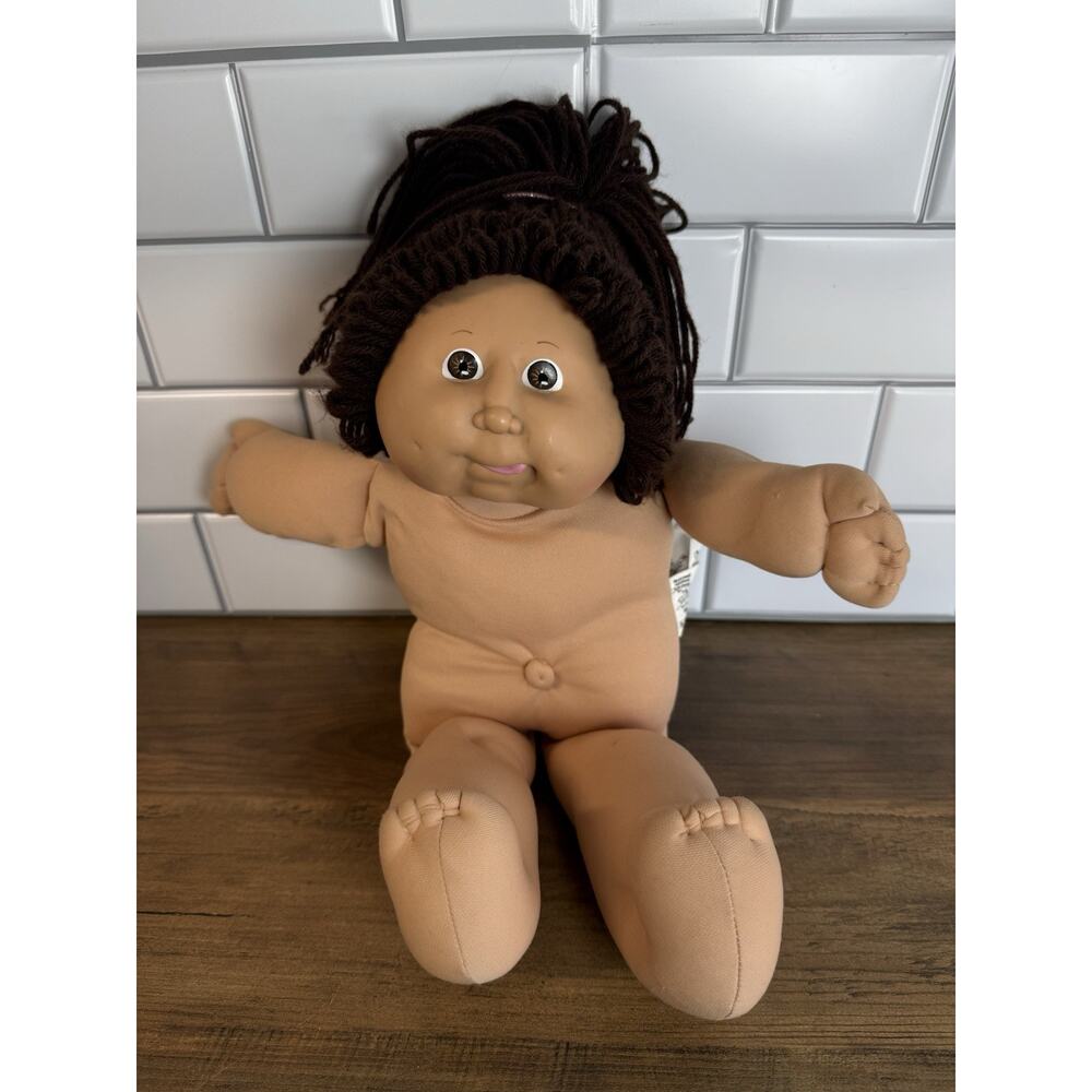Vintage 1980s Cabbage Patch Kids Doll Tongue Out Brown Hair Brown Eyes OAA Inc